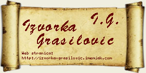 Izvorka Grasilović vizit kartica